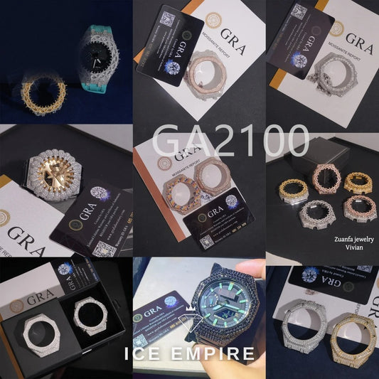 Iced Out 925 Silver Moissanite Watch