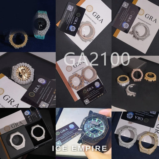 Iced Out 925 Silver Moissanite Watch