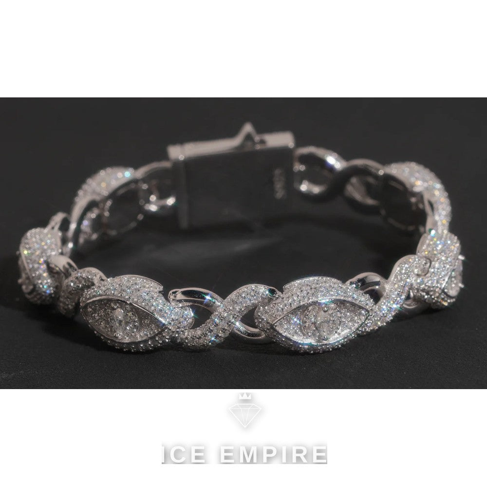 Iced Out 925 Silver Moissanite Cuban Chain