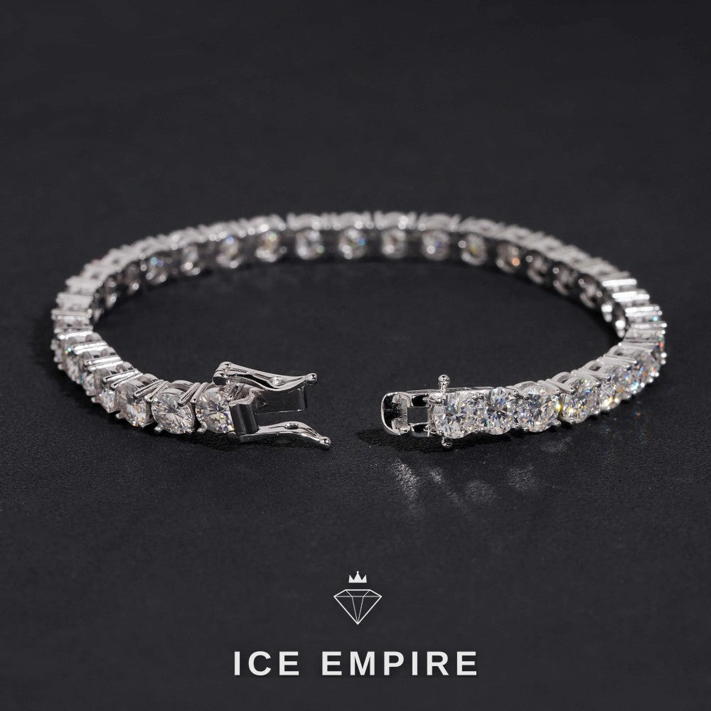 Iced Out 925 Silver Lab Grown Diamond Tennis Bracelet