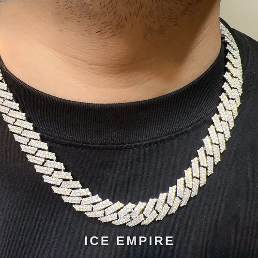 Iced Out Rose Gold Plated Moissanite Cuban Chain