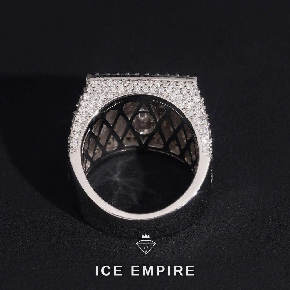 Iced Out Rose Gold Plated Moissanite Ring