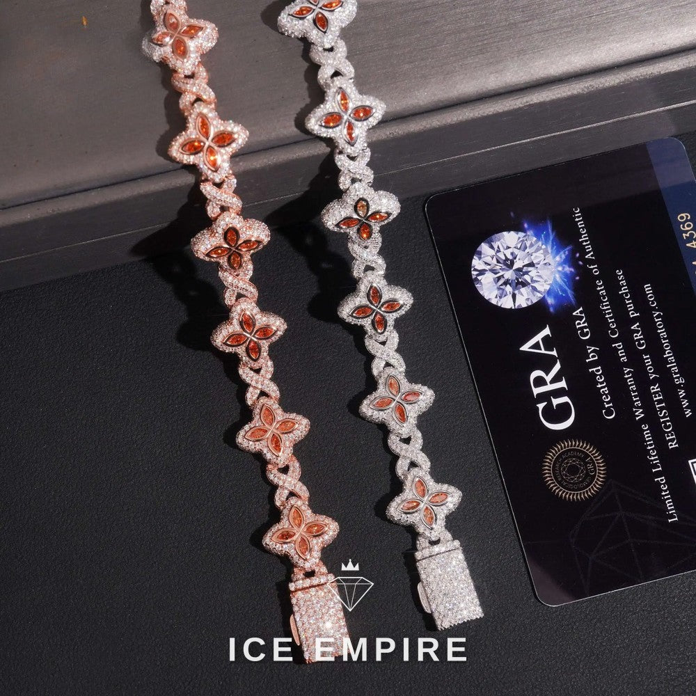 Iced Out 925 Silver Moissanite Cuban Chain