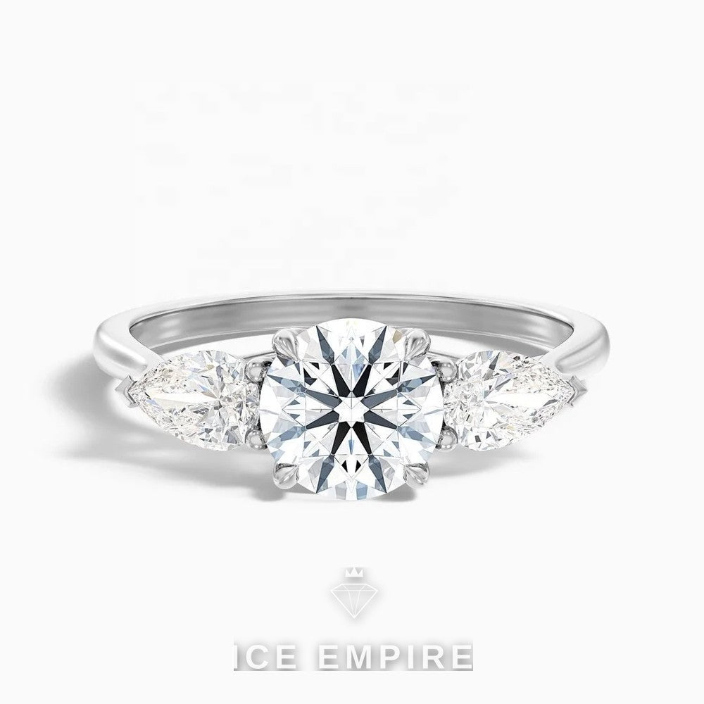 Iced Out 14K Gold Lab Grown Diamond Engagement Ring