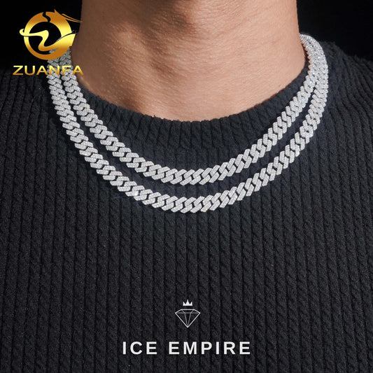Iced Out Rose Gold Plated Moissanite Cuban Chain