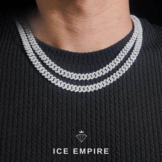 Iced Out Rose Gold Plated Moissanite Cuban Chain