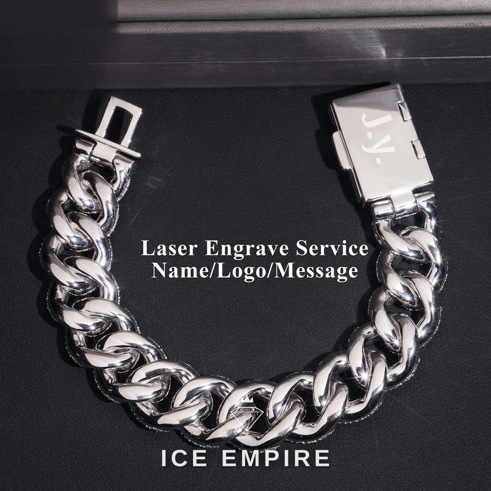 Iced Out Rose Gold Plated Moissanite Cuban Chain
