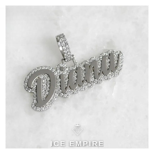 Iced Out Rose Gold Plated Moissanite Pendant