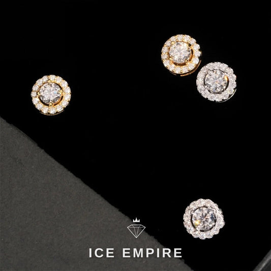 Iced Out 925 Silver Moissanite Earrings