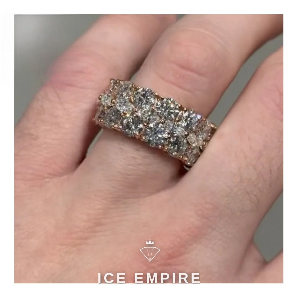 Iced Out Gold Plated Moissanite Ring