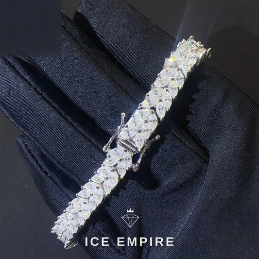 Iced Out 925 Silver Moissanite Tennis Chain