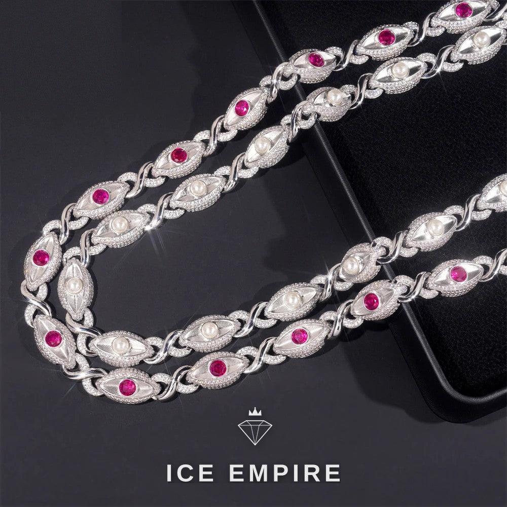 Iced Out Rose Gold Plated Moissanite Cuban Chain
