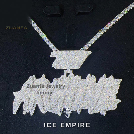 Iced Out 925 Silver Pendant