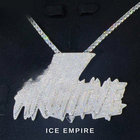 Iced Out 925 Silver Pendant
