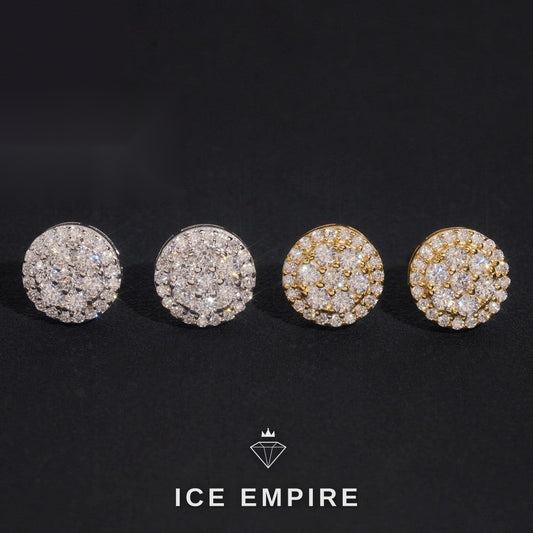 Iced Out Cluster 925 Silver Moissanite Earrings