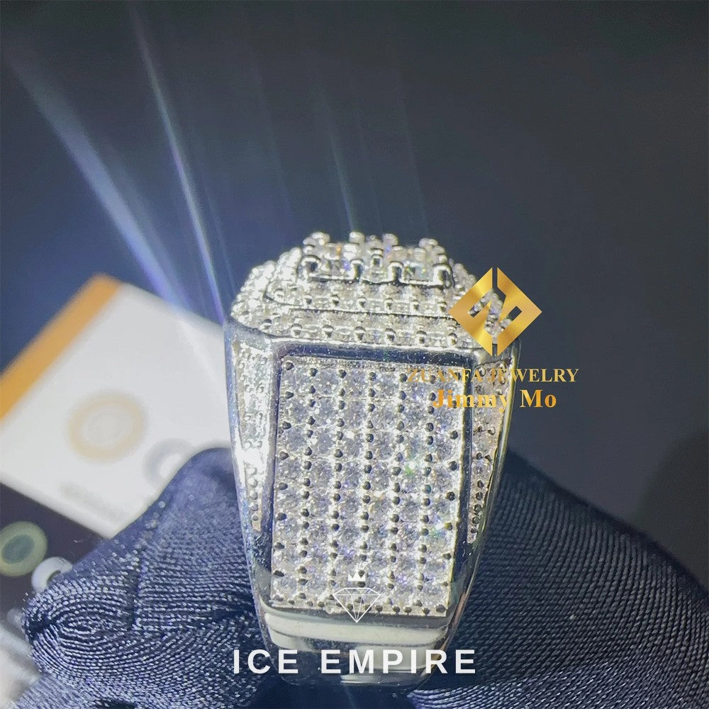 Iced Out Gold Plated Moissanite Ring