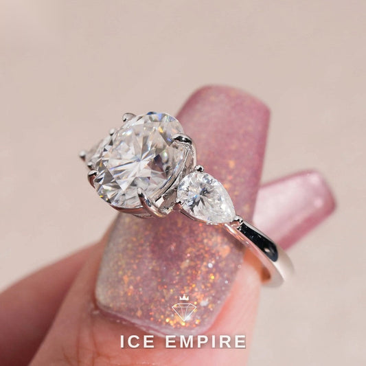 Iced Out Gold Plated Moissanite Wedding Band