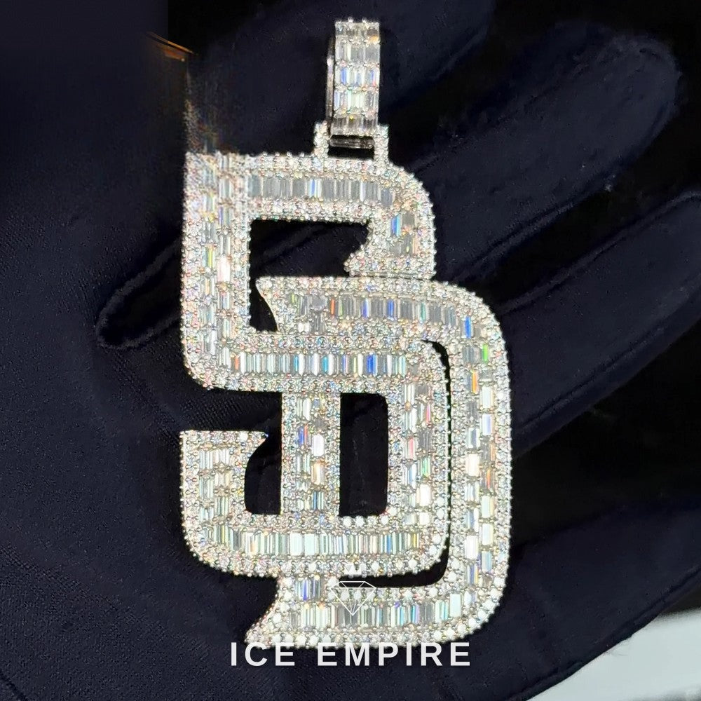 Iced Out Rose Gold Plated Moissanite Pendant