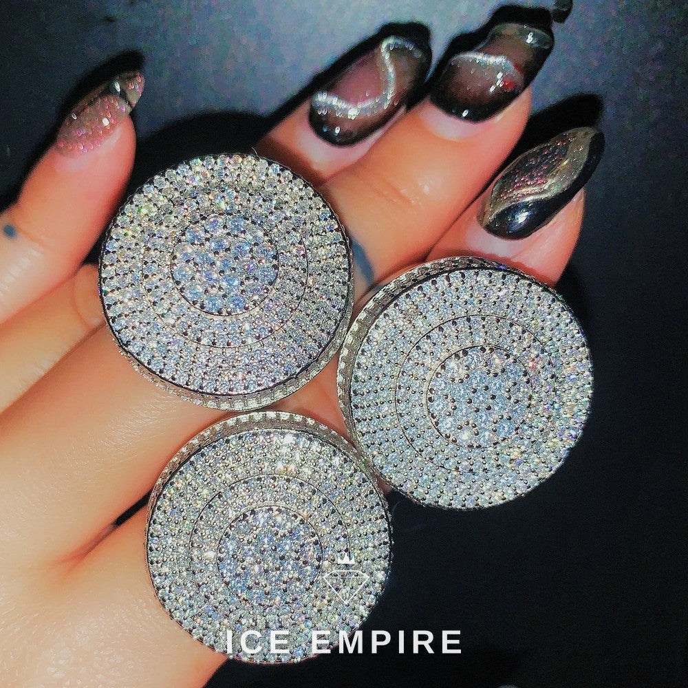 Iced Out Baguette 925 Silver Moissanite Ring