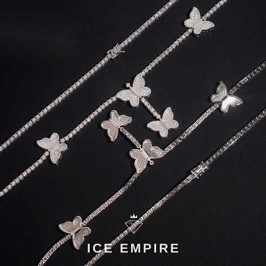 Iced Out Rose Gold Plated Moissanite Cuban Chain