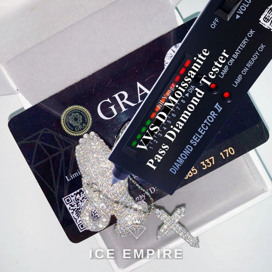 Iced Out 925 Silver Moissanite Pendant