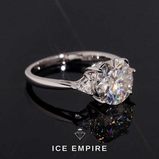 Iced Out Gold Plated Moissanite Wedding Band
