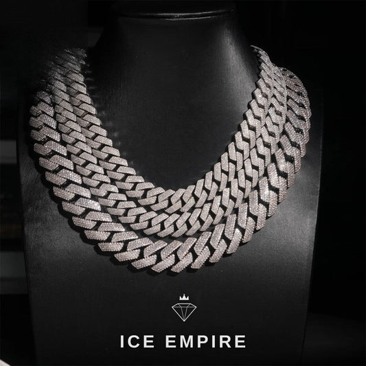 Iced Out Rose Gold Plated Moissanite Cuban Chain