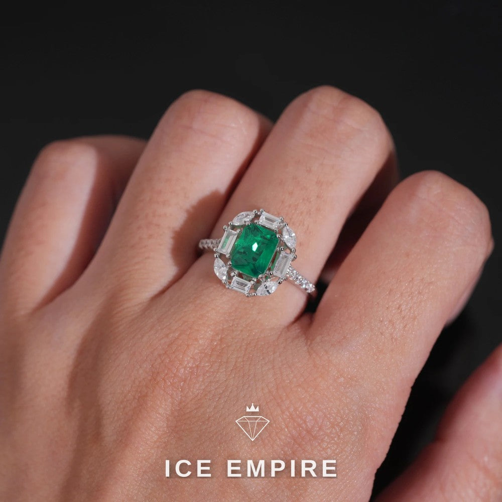 Iced Out Gold Plated Lab Grown Diamond Engagement Ring