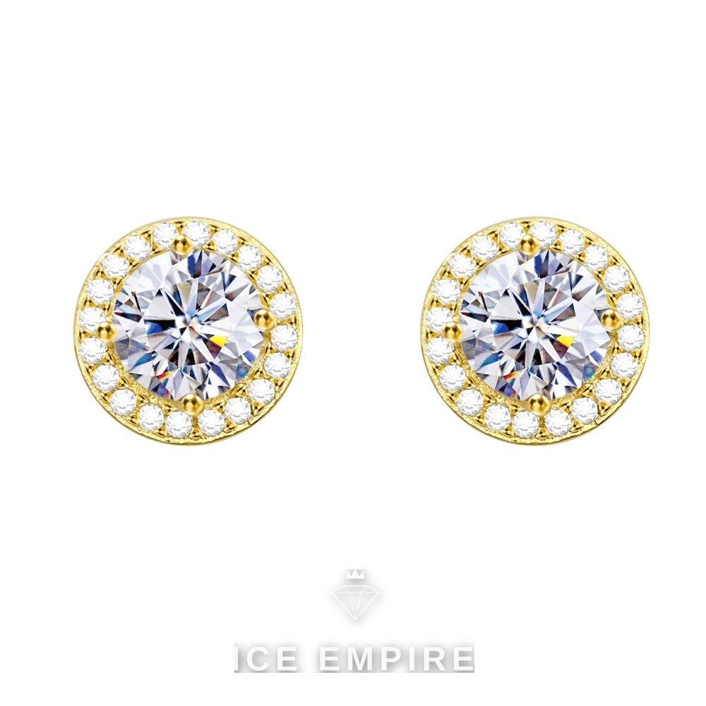 Iced Out 925 Silver Moissanite Earrings