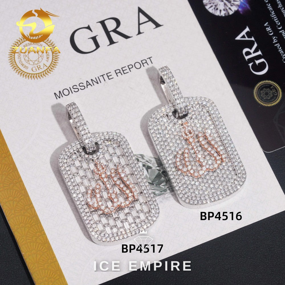 Iced Out 925 Silver Moissanite Pendant