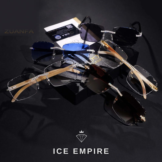 Iced Out 925 Silver Moissanite Glasses