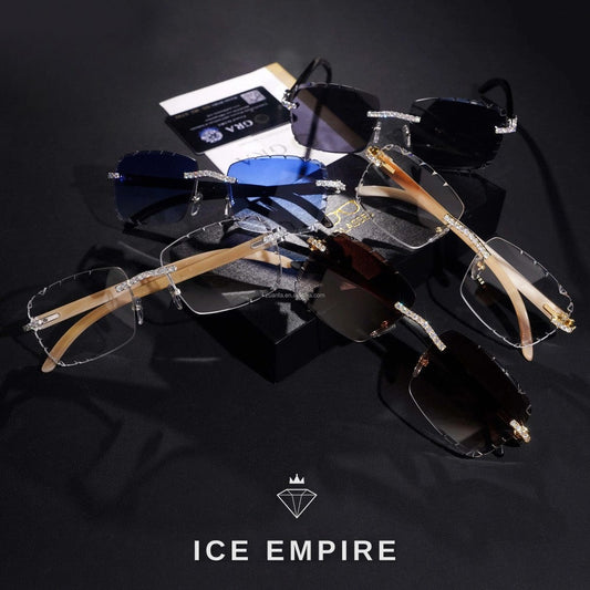 Iced Out 925 Silver Moissanite Glasses