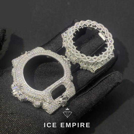 Iced Out 925 Silver Moissanite Watch