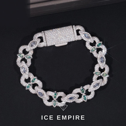 Iced Out Rose Gold Plated Moissanite Cuban Chain