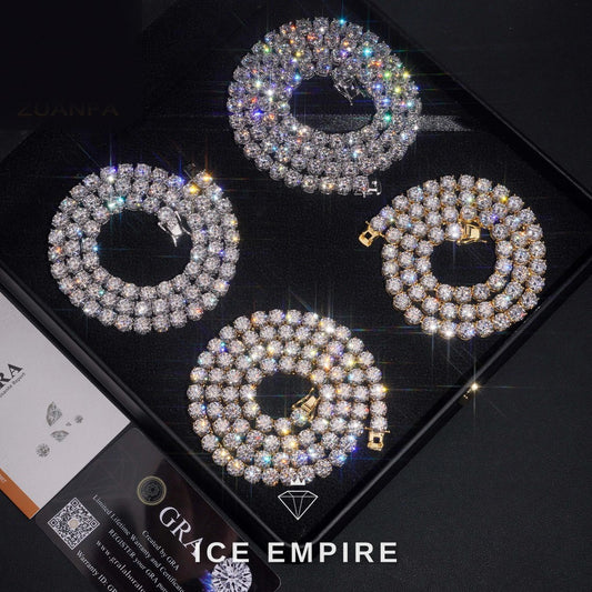 Iced Out Rose Gold Plated Moissanite Cuban Chain