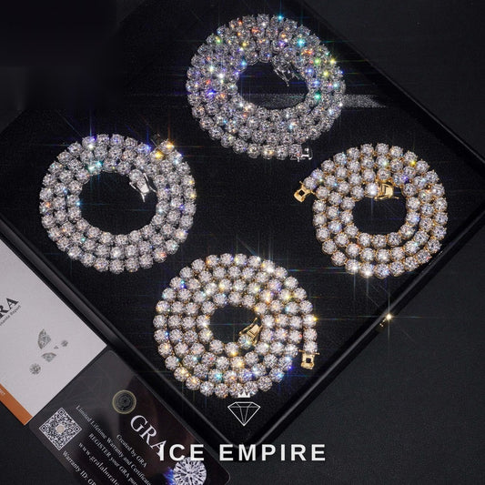 Iced Out Rose Gold Plated Moissanite Cuban Chain