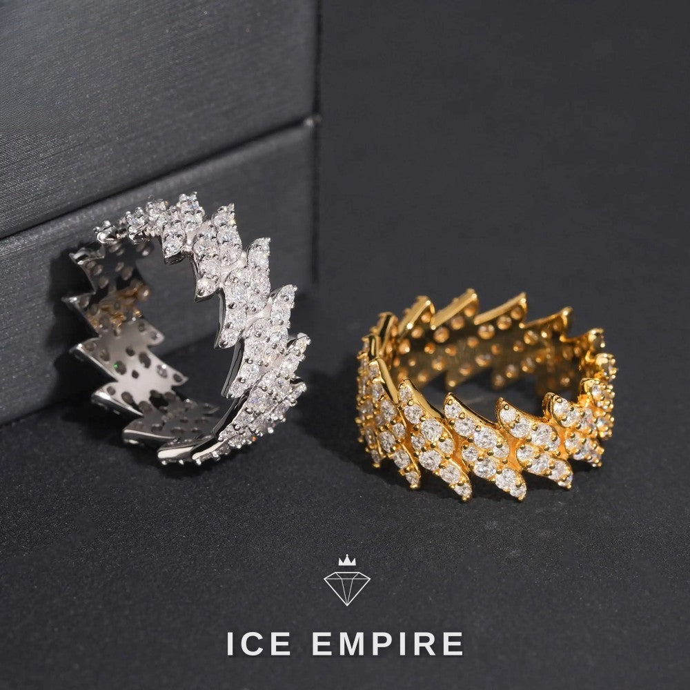 Iced Out 925 Silver Moissanite Ring