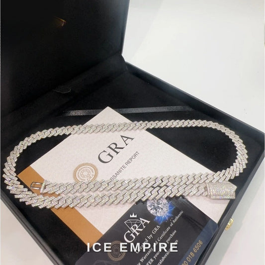 Iced Out Rose Gold Plated Moissanite Cuban Chain
