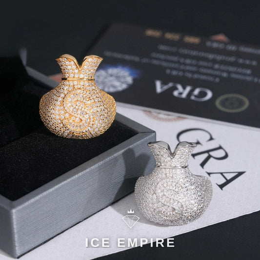 Iced Out Baguette 925 Silver Pendant