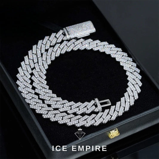 Iced Out Rose Gold Plated Moissanite Cuban Chain