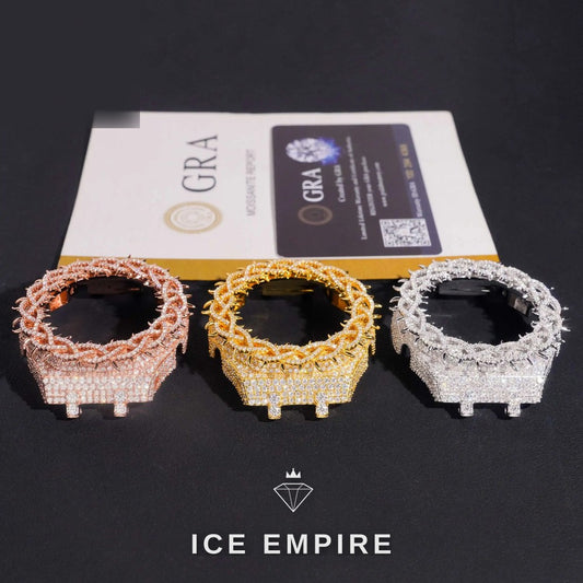 Iced Out 925 Silver Moissanite Watch