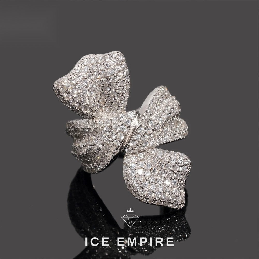 Iced Out 925 Silver Moissanite Ring