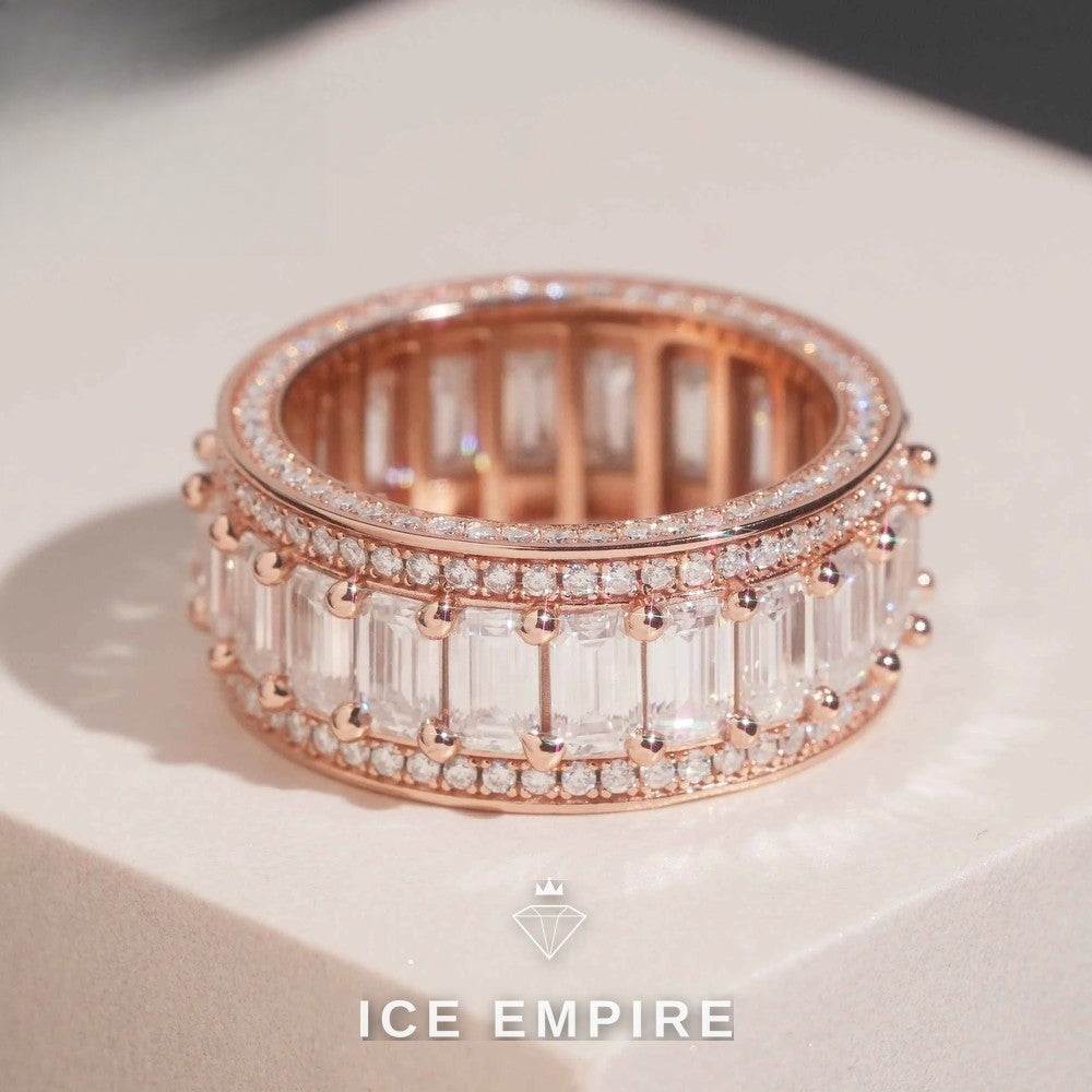 Iced Out 925 Silver Moissanite Ring