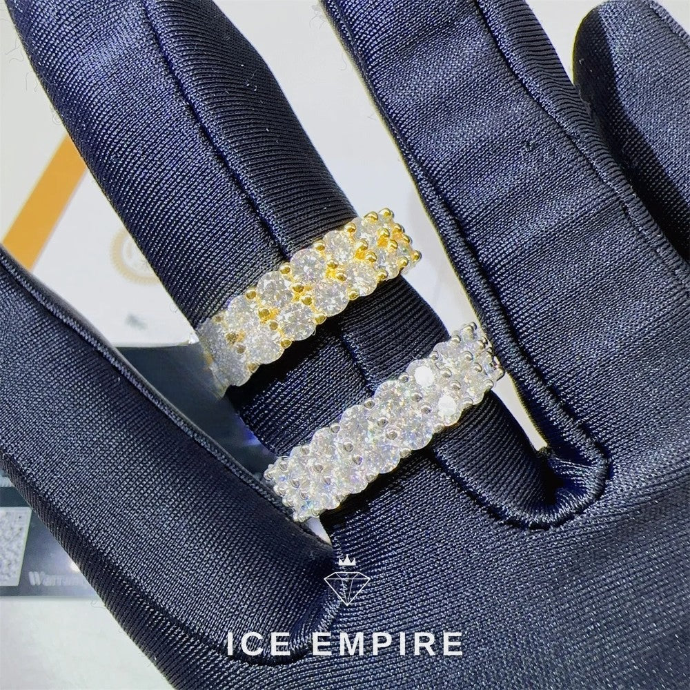 Iced Out Gold Plated Moissanite Ring