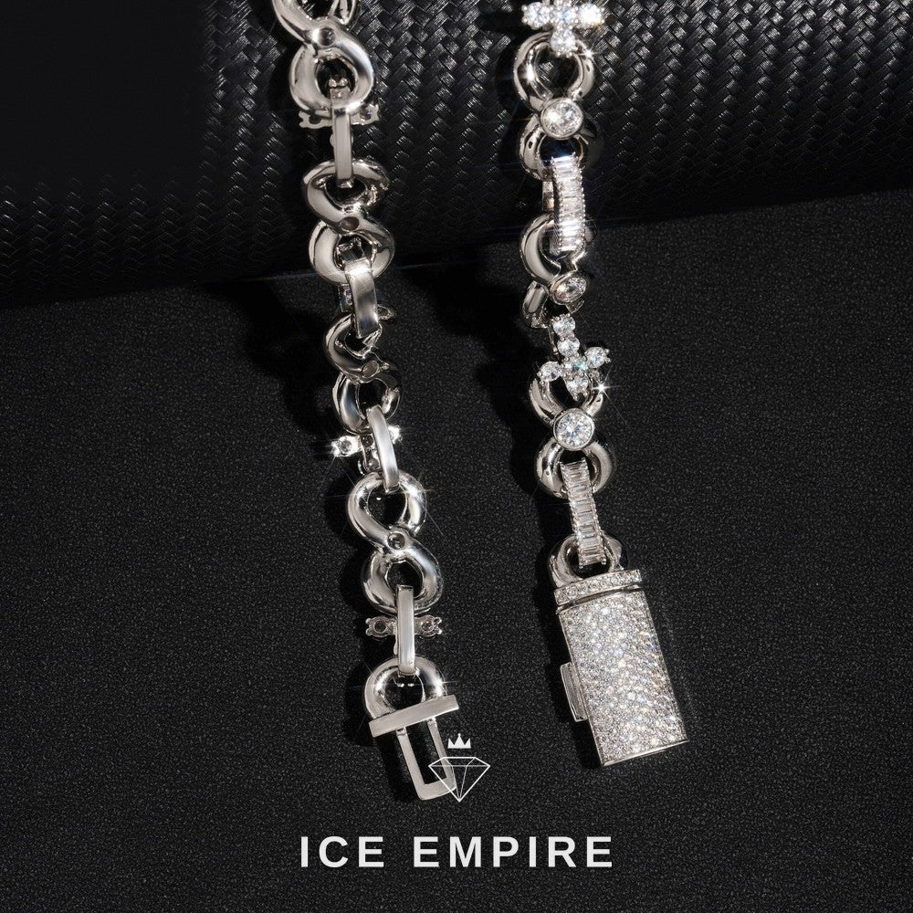Iced Out Rose Gold Plated Moissanite Cuban Chain