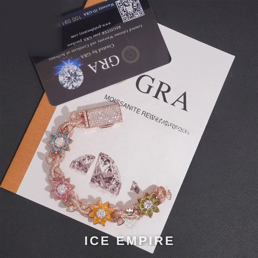 Iced Out 925 Silver Moissanite Cuban Chain
