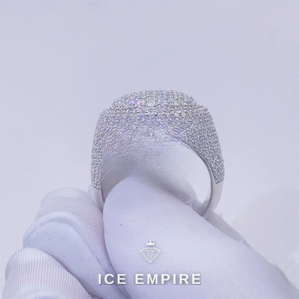Iced Out Gold Plated Moissanite Ring