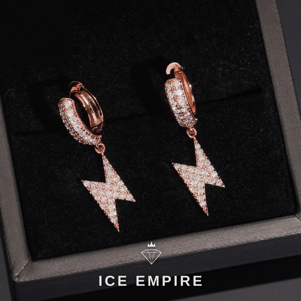 Iced Out Gold Plated Moissanite Hoop Earrings