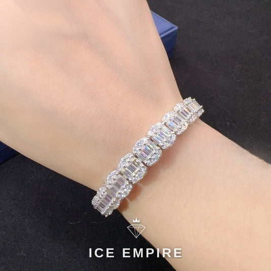Iced Out Rose Gold Plated Moissanite Cuban Chain