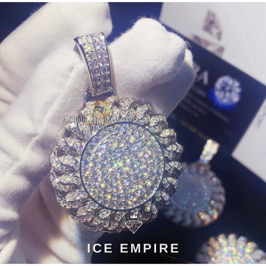 Iced Out 925 Silver Moissanite Pendant